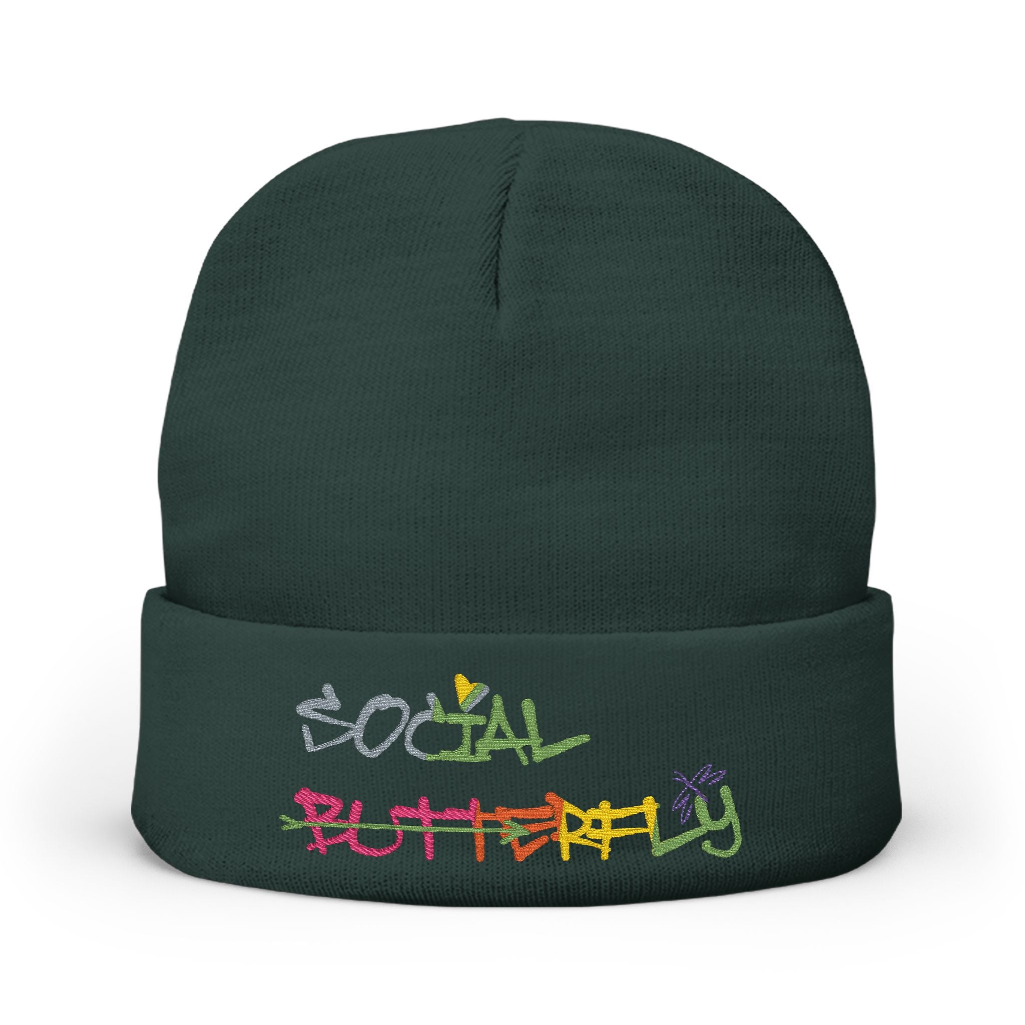 Social Butterfly Embroidered Beanie | BVL Studios