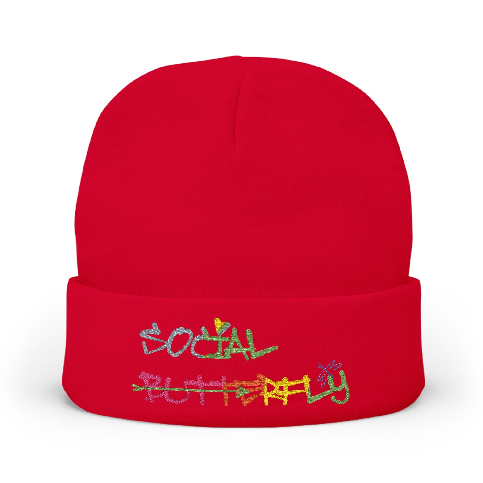 Social Butterfly Embroidered Beanie | BVL Studios