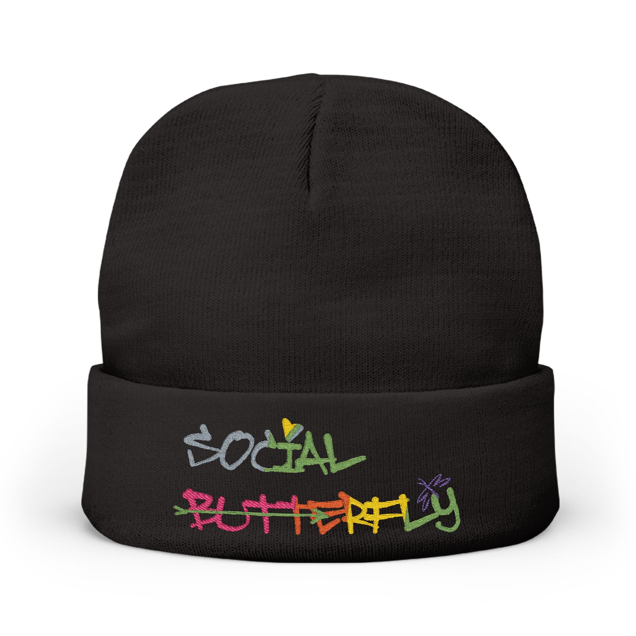 Social Butterfly Embroidered Beanie | BVL Studios