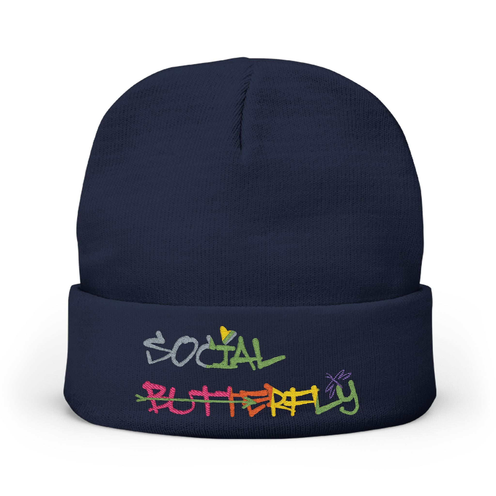 Social Butterfly Embroidered Beanie | BVL Studios