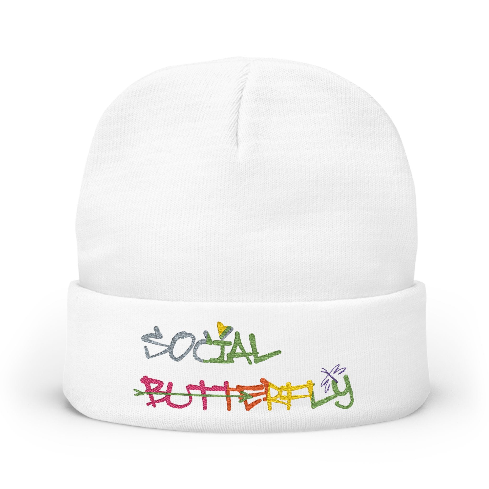Social Butterfly Embroidered Beanie | BVL Studios